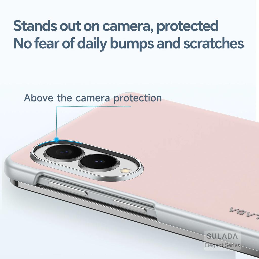Custodia per Telefono con Cerniera Centrale per Samsung Z Fold 8, 8Ultra, 7, 6, 5 SULADA Elegante Pelle Liquida Facile da Pulire e Custodia Magnetica Integrata