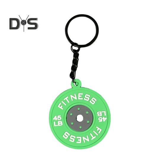Přívěsek na klíče Fitness Přívěsek na klíče Guma Kov Přívěsek na posilování činka Přívěsek na klíče do posilovny Připomenutí dárku na cvičení