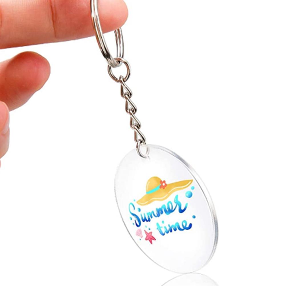 Acrylic Keychain Blanks Keychain Tassels Set Round Acrylic Keychain Blanks and Keychain Tassels