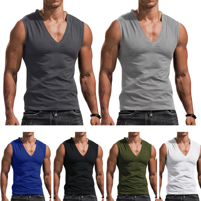 Herren Print Sportweste Tanktops Sommer Fitnessstudio Muskelaufbau T-Shirt