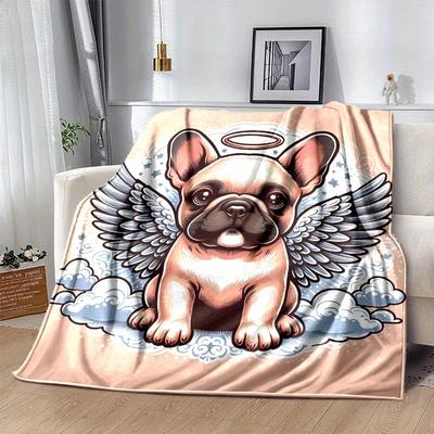 1 Stück Hundedruck Leichte Flanelldecke, Bequeme und Warme Decke, für Camping Sofa Bett und Couch Büro, in Allen Jahreszeiten
