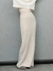 Women's High-End Ribbed Knit Midi Skirt - Thickened, Straight, Long Bodycon for Autumn and Winter