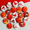National Day Patriotic Star Flag Brooch Medal for Children