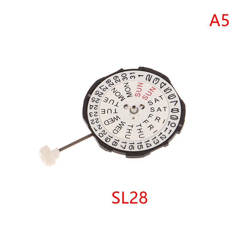 Sl25/Sl28/Sl68 Quartz Watch Movement Replacement 3 Hands Bilingual Dual Calendar Watch Repair Accessories For Watchmaker