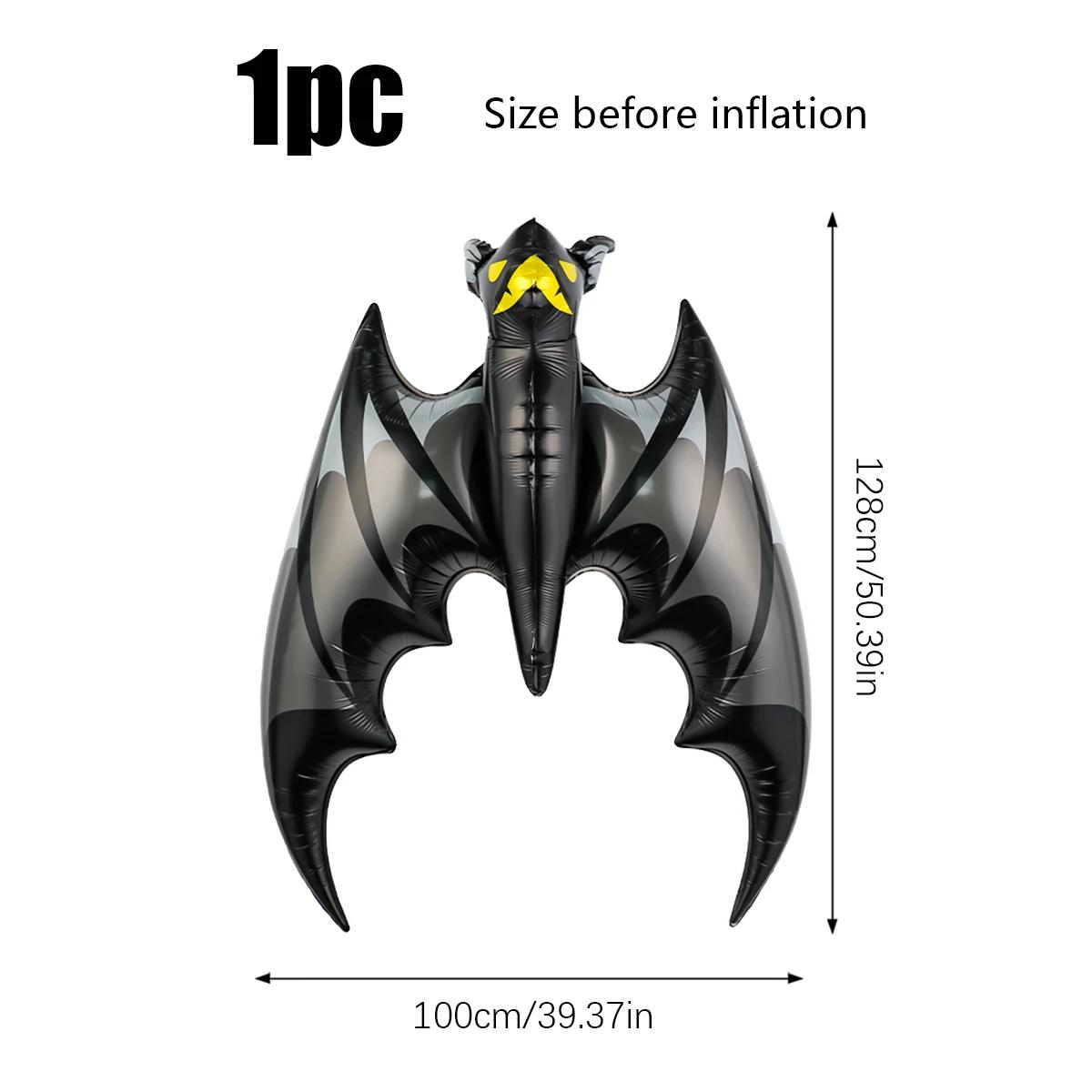 

1pc-Halloween black bat balloon Halloween party supplies birthday, horror element atmosphere can hang bat decorations Other