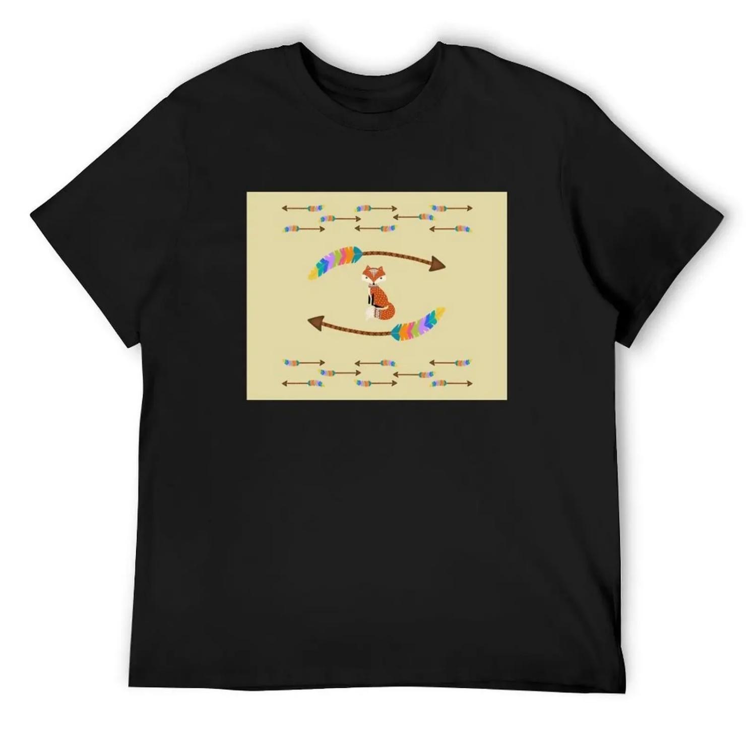 Fox - Arrows T-Shirt anime clothes Funny t-shirts oversized graphic tee anime shirts men S