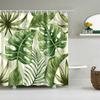 Plant Sunflower Palm Cactus Seaside Scenic Flower Frabic Waterproof Polyester Shower Curtain Bath Curtains With Hooks