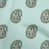 oneOone Cotton Flex Green Fabric Block Dress Material Fabric Print Fabric By The Yard 40 Inch