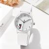 Dameshorloge jellykleur schattig katje schoolmeisje siliconen bandje quartzhorloge simpele stijl horloge