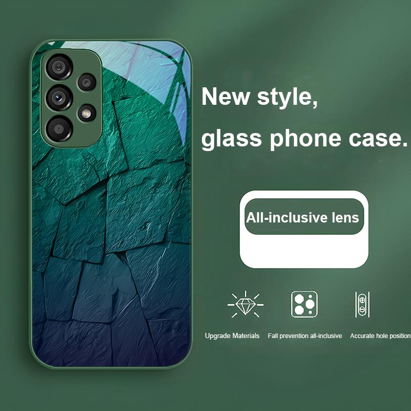 

Gradient Black Gray For Samsung Galaxy Note 10 Plus S20 21 FE S23 Ultra S8 9 A70 72 73 50 51 52 53 Tempered Glass Phone Case Samsung S23 Ultra