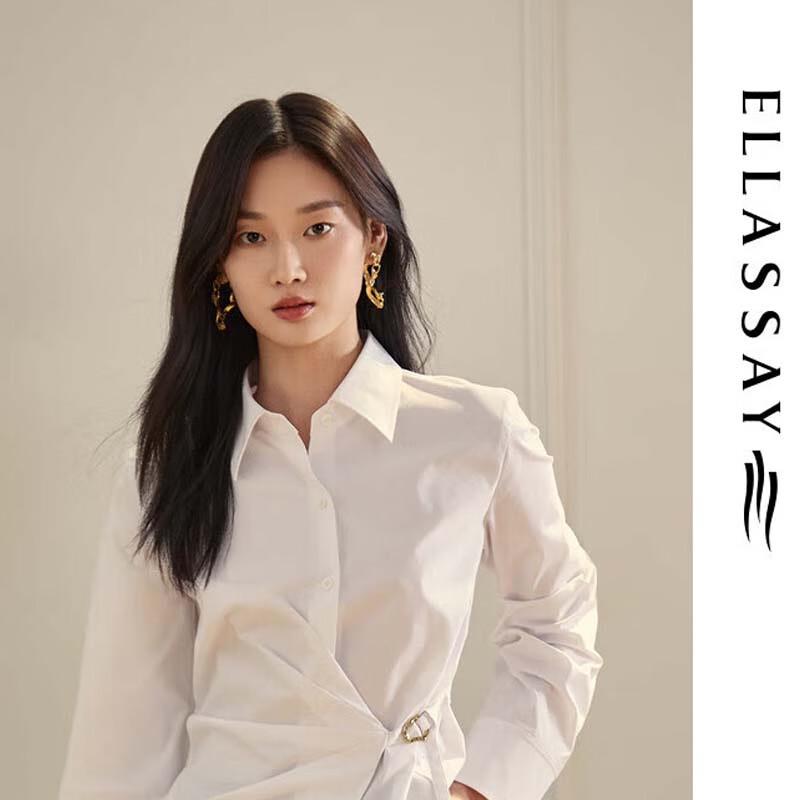 

ELLASSAY Pleated X-Waist Long Sleeve Shirt XS