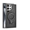 Magnetic Leather Phone Case With Kickstand Galaxy S26 Ultra S25 S24 S23 - Shockproof