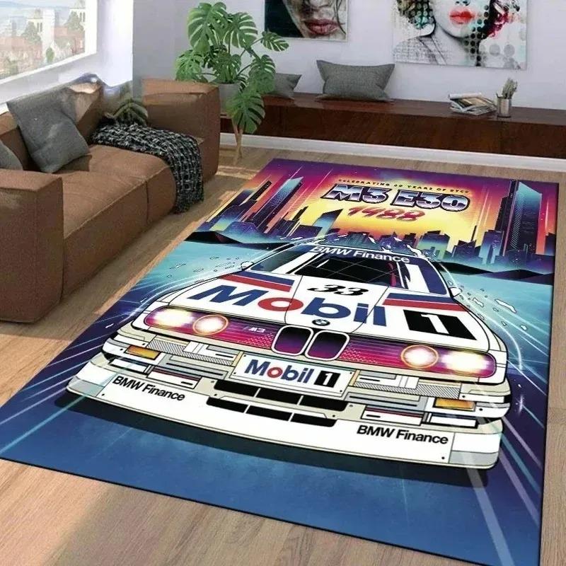 Racing Car Pattern Carpet for Bedroom Living Room Home Sofa Decoration Rug Printed Rug Hoouse Decor Floor Large Size Floor Mat