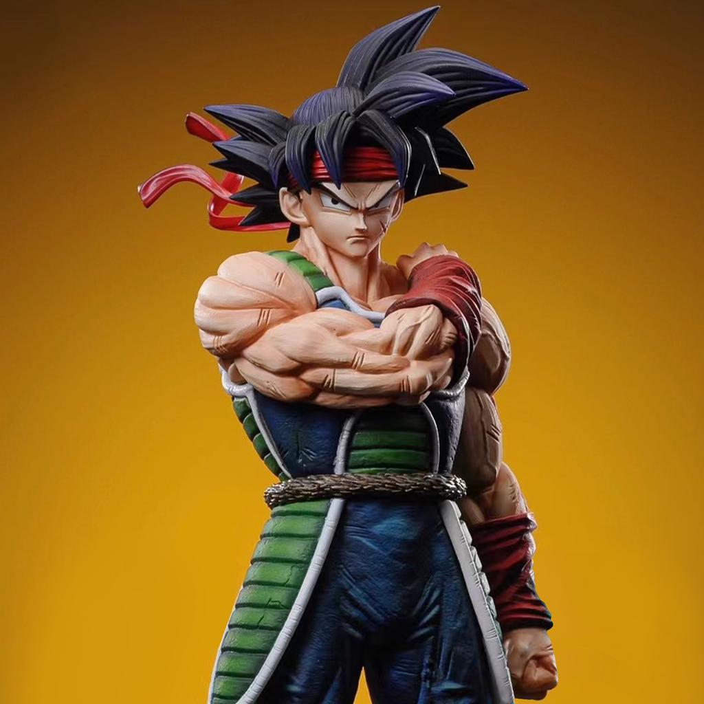 24cm/9.4in Anime Dragon Ball Z Figure Bardock Figure Collectible Model Statue Toy Gift (Two Heads)