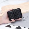 Leather Small Card Cover Women's Short Organ Bag Large Capacity Multi-card Sheepskin Woven ID