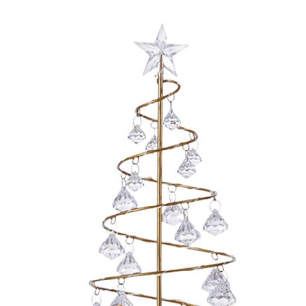 Christmas Crystal Tree Lamp Acrylic Crystal Pendant Christmas Decorative Desk Lamp for Bedroom