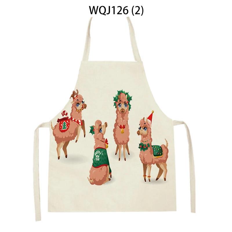 Thuis Vrolijk Kerstmis Serie Keuken Schorten Kerstman Hert Boom Cadeau Bedrukt Vuilafstotend Schort Bakbenodigdheden Kookschorten