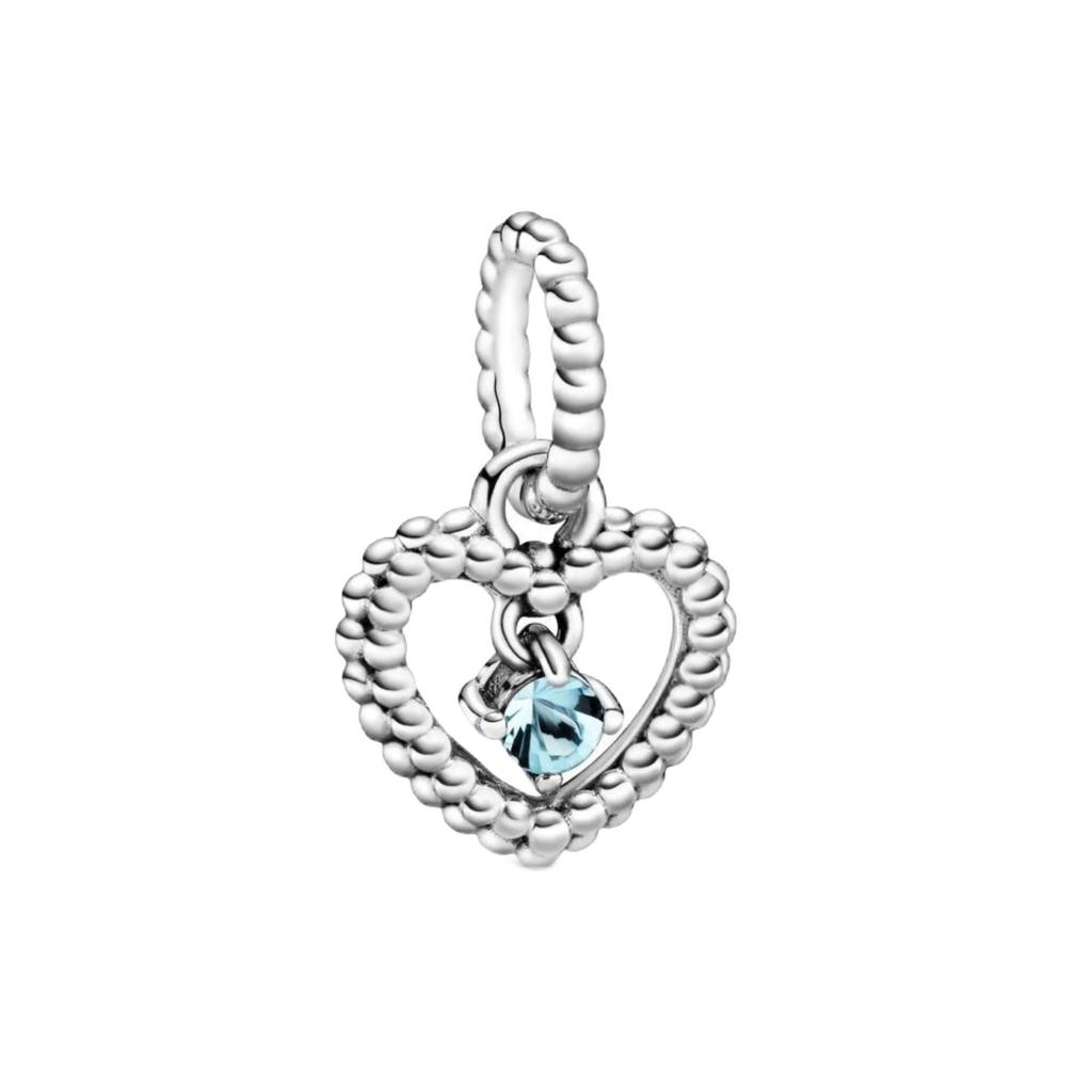 Neuer Kupfer Dezember Vogelnest Herz Anhänger mit buntem Zirkonia Anhänger Charm Perle Armband DIY Feinschmuck Zubehör