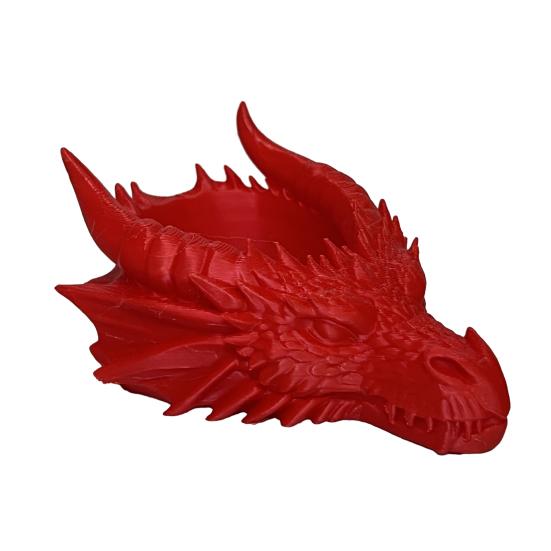 Dragon Head Storage Tray 3D Printed Gothic Table Organizer Desktop Key Jewelry Holder for Entryway Home Office Bedroom Dressing Table Nightstand