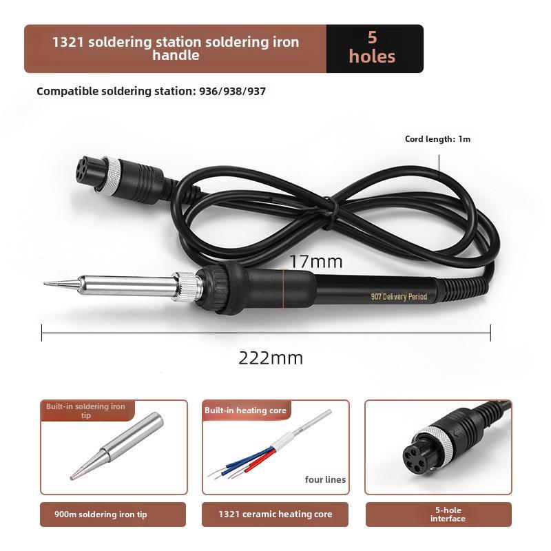 936 Adjustable Temperature Soldering Station Handle with 1321/1322 Metal Heating Core