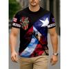Men 3D Printing T-shirt Summer Short Sleeve O-Neck Tee
