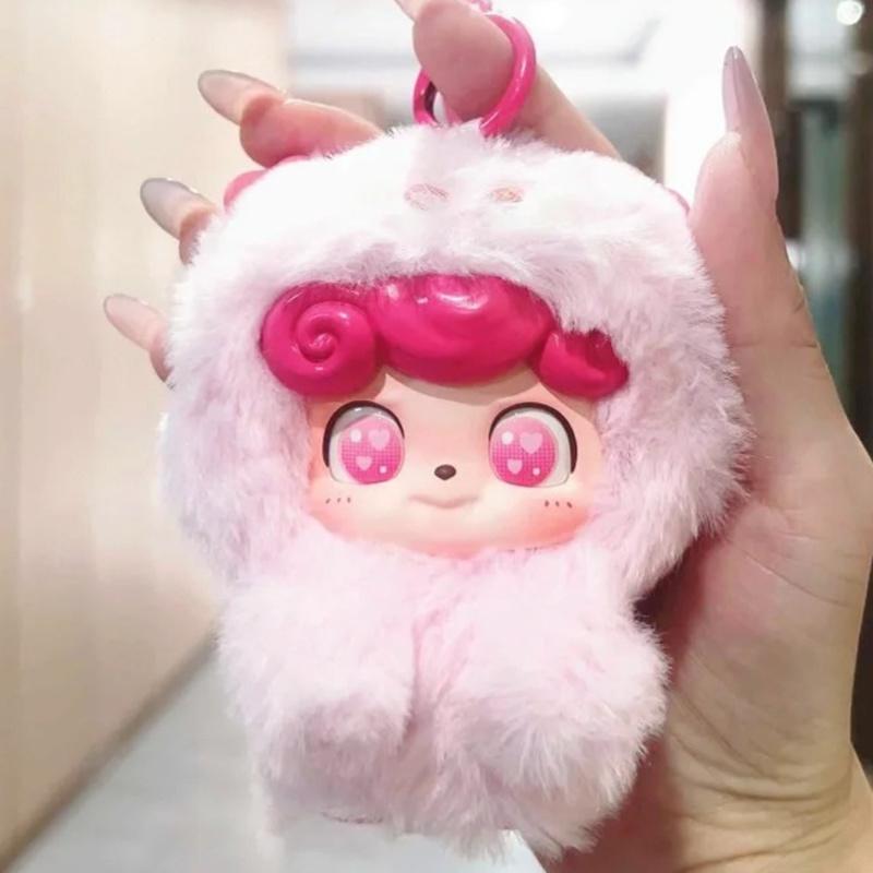Qkid Odd And Odd Trendy Emotion Hair Monster Blind Box Cute Plush Doll Pendant Accessories Backpack Toy Keychain Girl Gift
