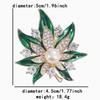 Fashion Green Maple Leaves Flower Metal Brooches Pins for Women Clothing Coat Jewelry Accessries Gifts
