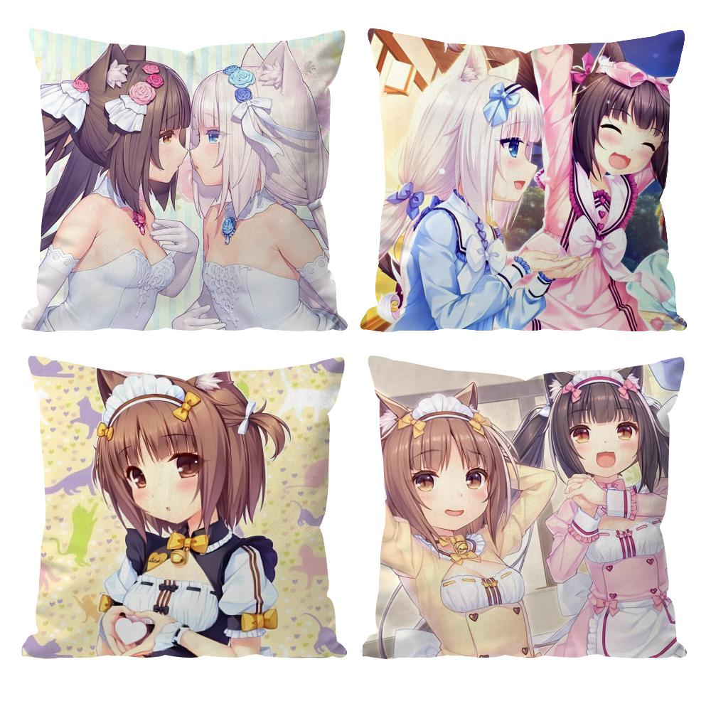 Anime Cat C-catman cartoon Cushion Cover Pattern Printed Pillowcase for Living Room Sofa Cushion Cover & Bedroom Decor