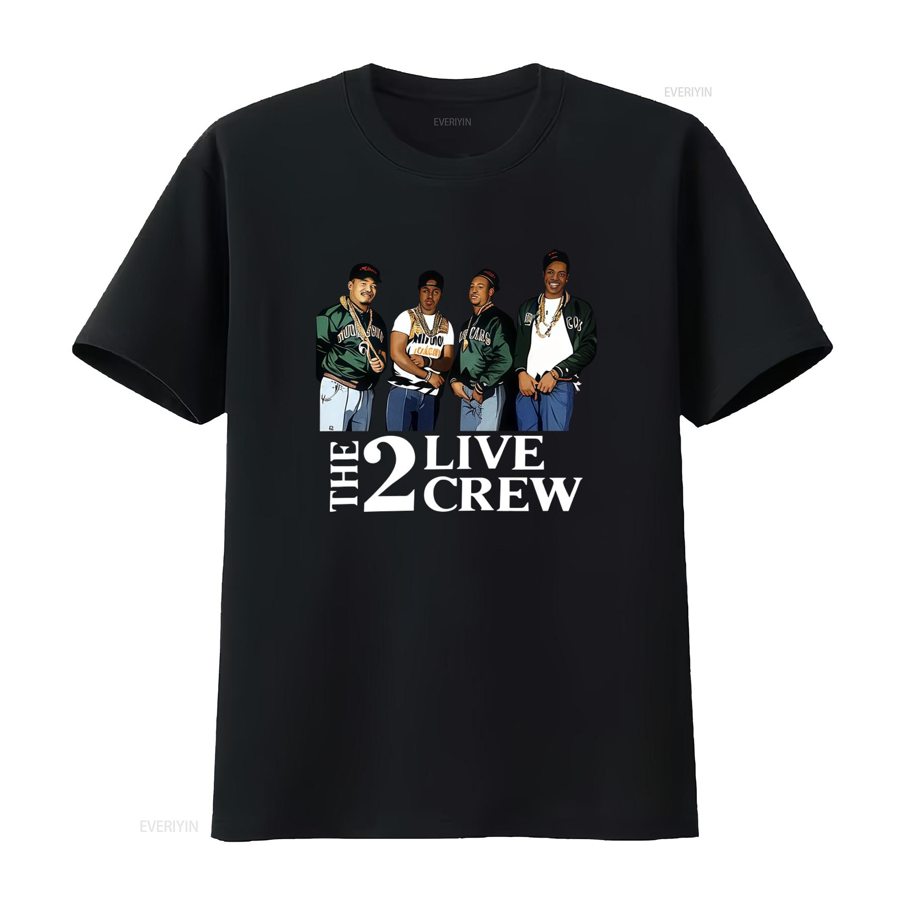 

2 Live Crew T Shirt Old School Rap Hip Hop Miami Bass Vintage Style vintage Washed Soft Unisex Top For Everyday Wear Slightly 4XL