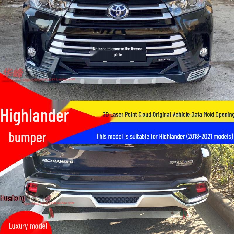 Toyota Highlander 2018-2021 Front & Rear Bumper Kit with Anti-Collision Protection