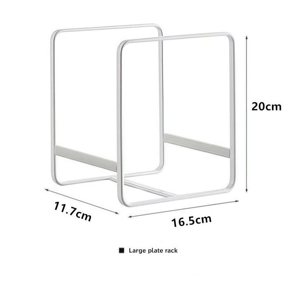 1pc kitchen cabinet plate storage countertop dish rack drawer dinner plate partition drain rack layered Household storage rack
