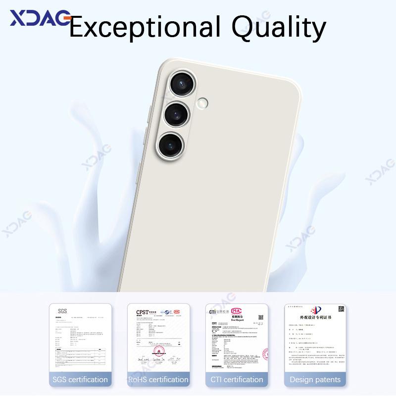 Etui na telefon komórkowy dla Samsung Galaxy S24 FE SamsungS24FE 5G 360 Miękkie Luksusowe Kwadratowe Wodoodporne Pokrowce z Płynnego Silikonu