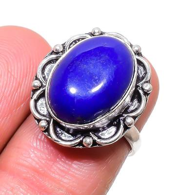 Lapis Lazuli Brangakmenio 925 Sterlinginio Sidabro Papuošalo Žiedo Dydis 6