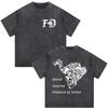Forward Observations Group Skeleton Vintage Washed Tshirt Men Women Clothing Fashion Retro Oversized Casual T Shirt Streetwear