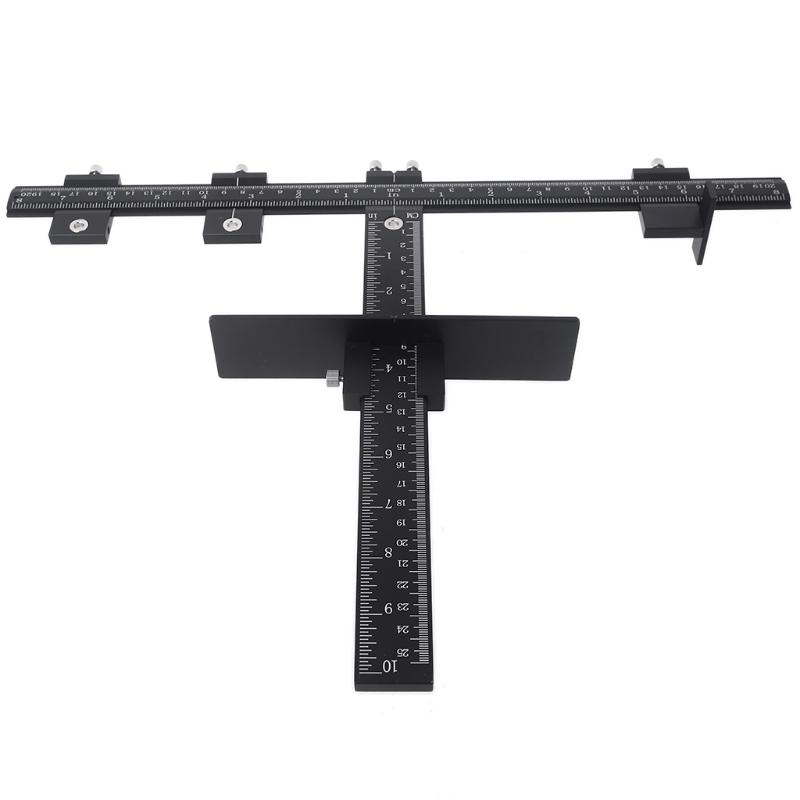 Cabinet Hardware Adjustable Punch Locator Woodworking Drilling Template Drill Guide for Installing Handle on Door Drawer