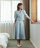 ZEROSTREET [Set] Short Sleeve Soft Tweed Jacket & Skirt / Light Blue
