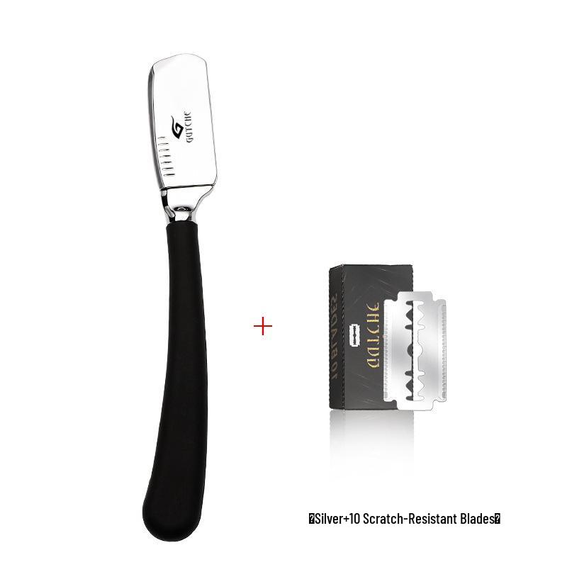 Old-Fashioned Straight Handle Razor Shaving Set for Face & Head