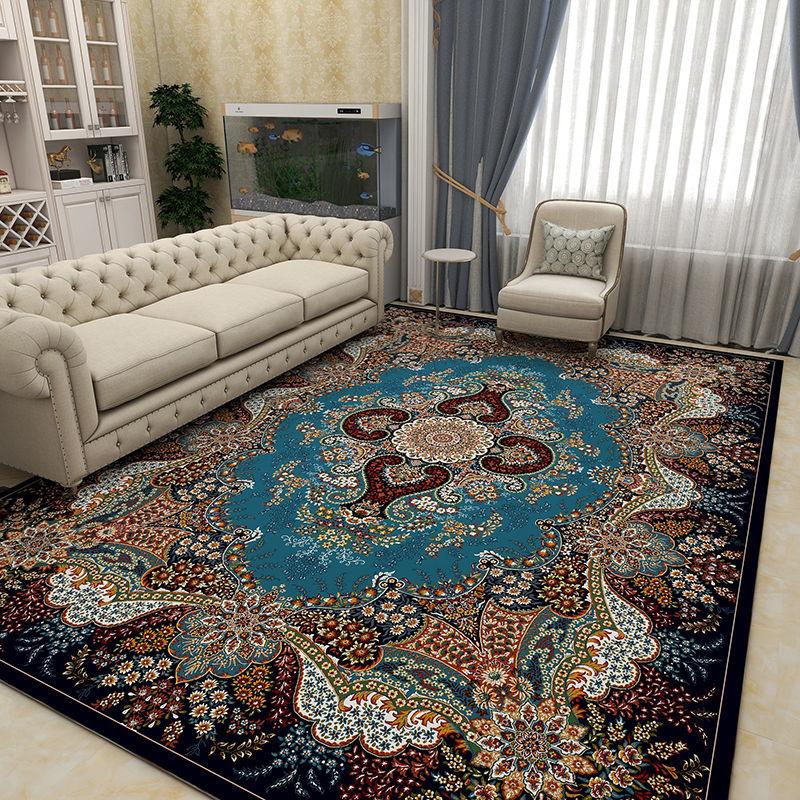 Retro European and American Style Carpet Living Room Coffee Table Carpet Indoor Bed End Carpet Persian Stylelarge Area