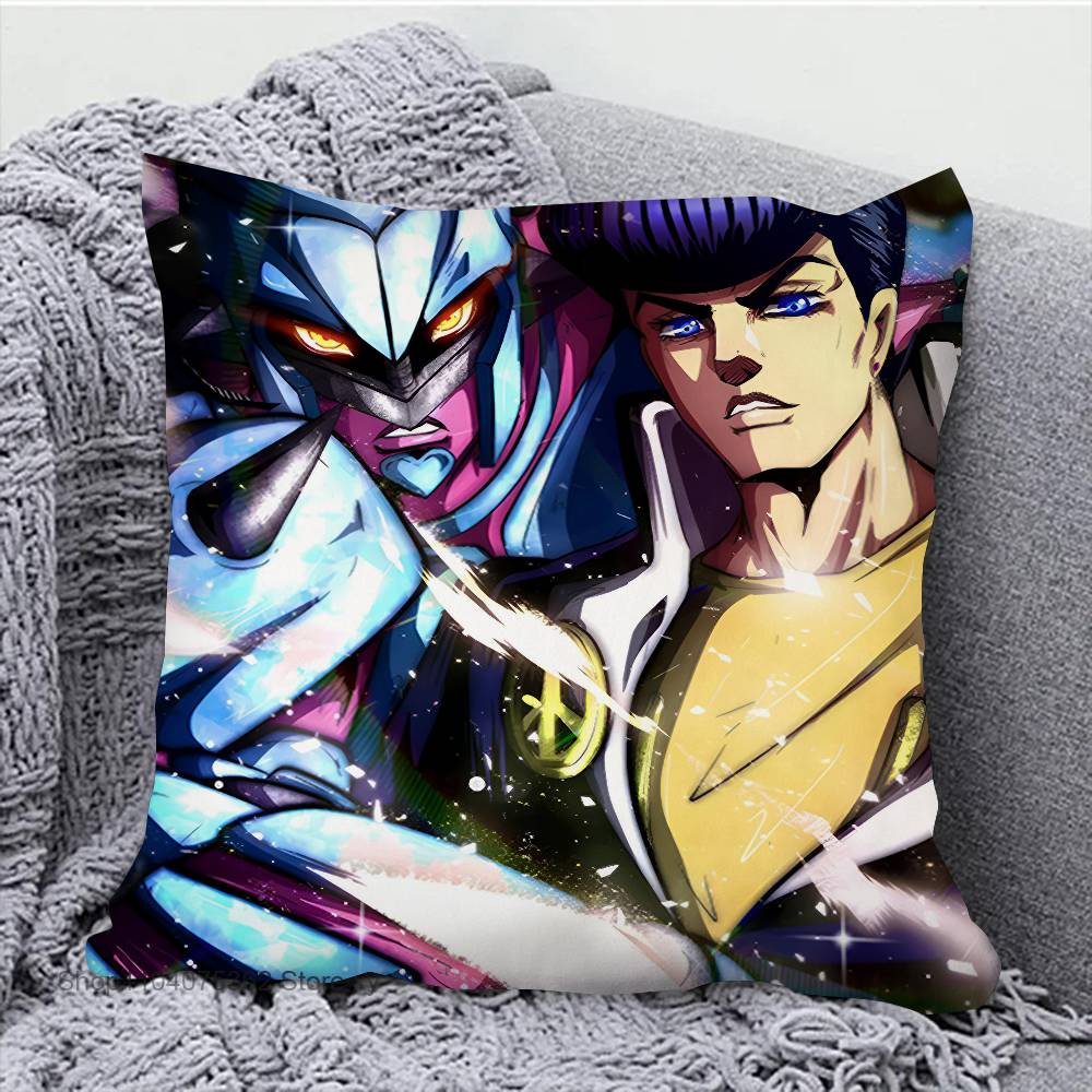Anime JOJO Bizarre Adventure Pillow Case Square Pillow Bedroom Sofa Leisure Comfort Cushion Car Living Room Home Decoration