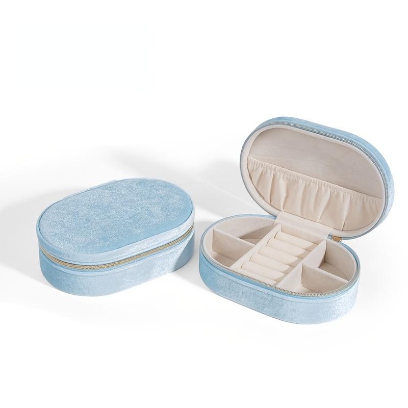 Mini Fashion Oval-shaped Jewelry Organizer Portable Travel Ladies Jewelry Box Jewelry Box for Rings, Pendants, Earrings,