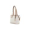 Michael Kors MK Jet Set Travel Monogram Drawstring Leather Tote Bag Women Tote Bags Vanilla-White 35T9GTVT1V-150