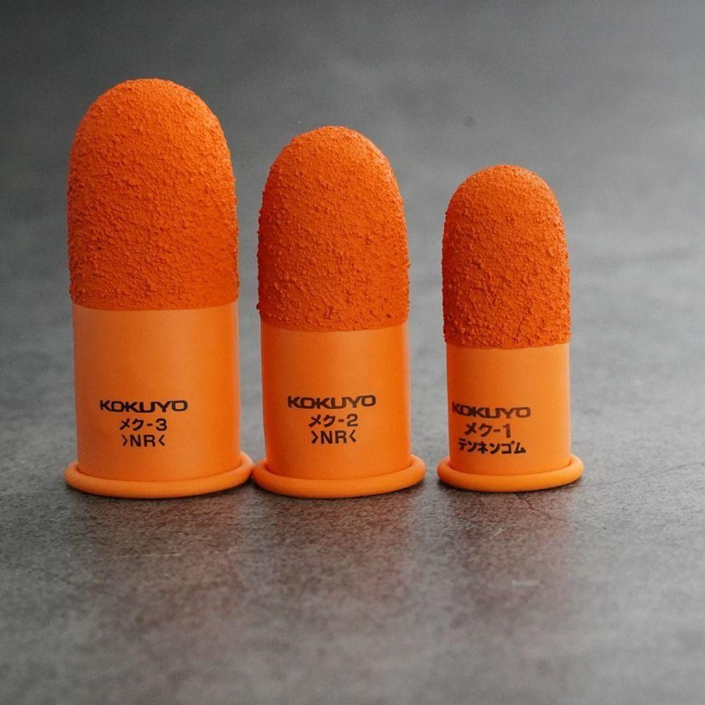

Natural Rubber Non-slip Finger Cover Counting Orange Finger Cots Needlework