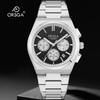 ORSGA Men's Multifunctional Quartz Watch: Three-Eye, Six-Hand Chronograph with Calendar