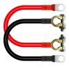 2PCS 50cm 2AWG Battery Cable with PVC Insulation for Use In Cars For Trucks Boats and Renewable Energy Systems