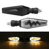 1 Pair Heartbeat Design Motorcycle Turn Signal Front Rear Blinker Dual Color for Driving Turning Universal Motorcycle Indicator