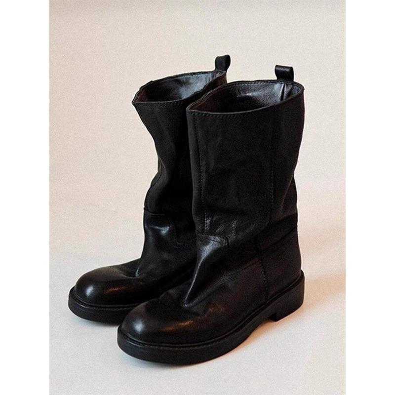 Thick-soled cigarette boots women's spring and autumn medium tube thin medium tube knight boots thin boots