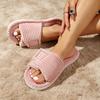 Household Indoor Velcro Cotton Slippers, Women's Warm Slippers, Plush Slippers