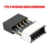 USB 2.0 Motherboard Adapter 9 Pin Connector Chassis Motherboard Type-C Socket High Speed Converter Male To Female Plug Accessory