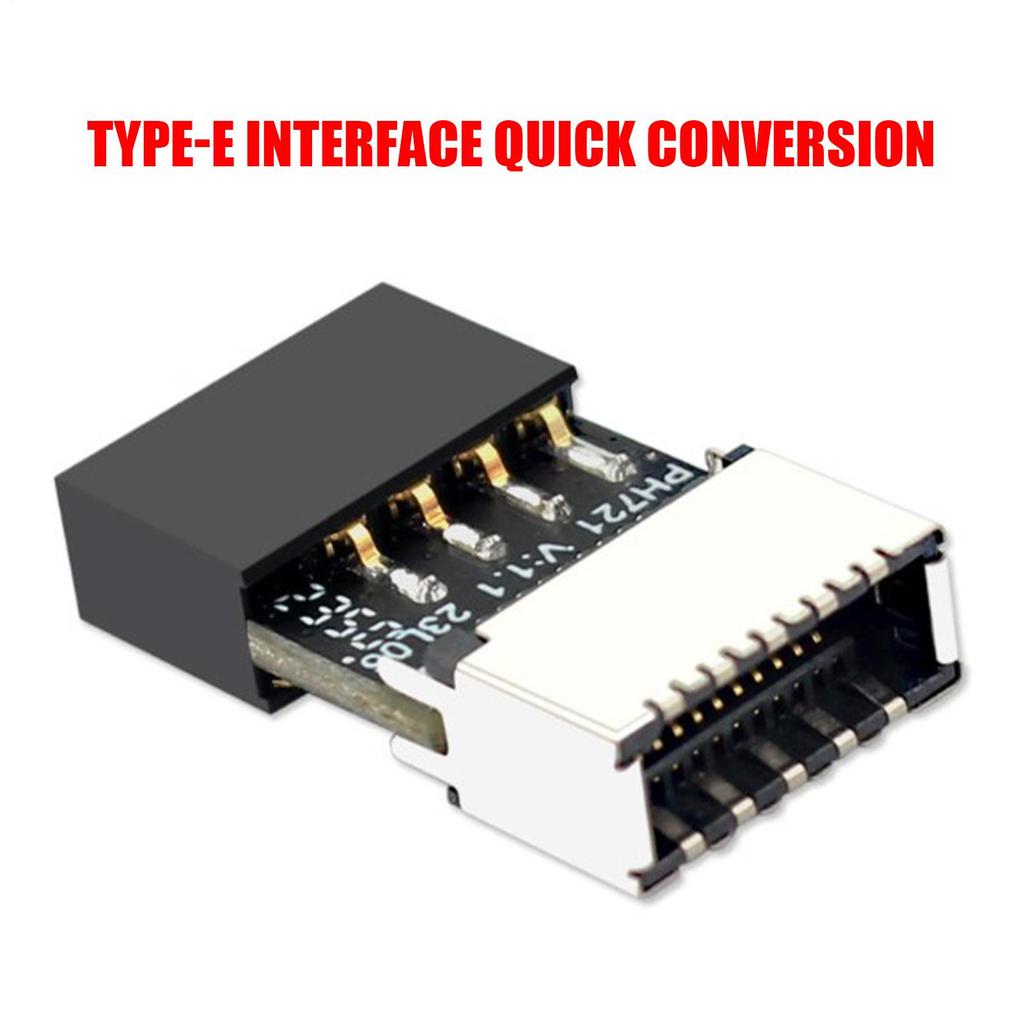 USB 2.0 Motherboard Adapter 9 Pin Connector Chassis Motherboard Type-C Socket High Speed Converter Male To Female Plug Accessory