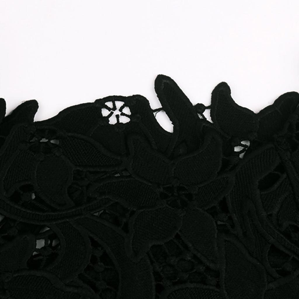 Dámská móda Ležérní Jednobarevné Krajkové Prošívání Krajkový svetr s dlouhým rukávem u jednoho krku